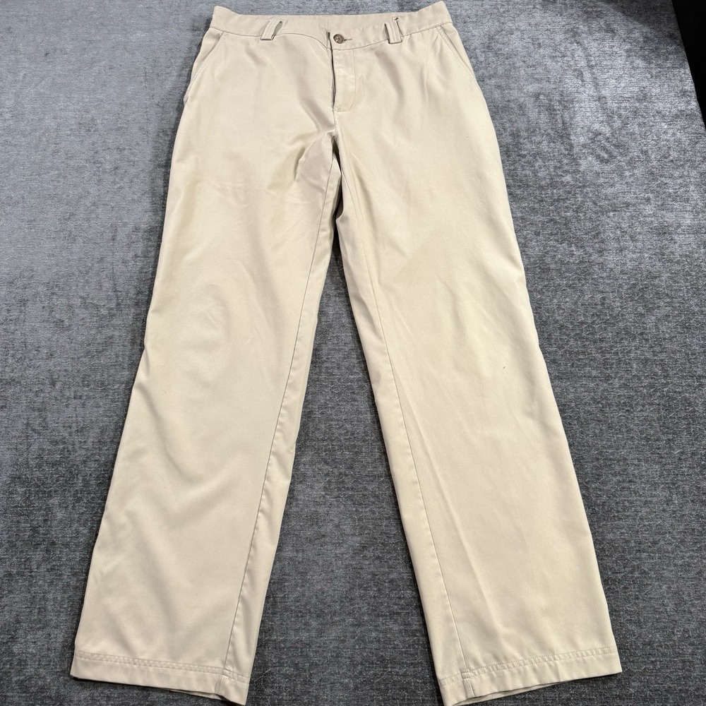 Adidas Pants Mens 32x32 Tan ClimaLite Relaxed Flat Front Golf Chino‎ Trouser